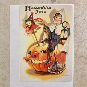 6/$12 🎃 Vintage Halloween Postcard Sticker